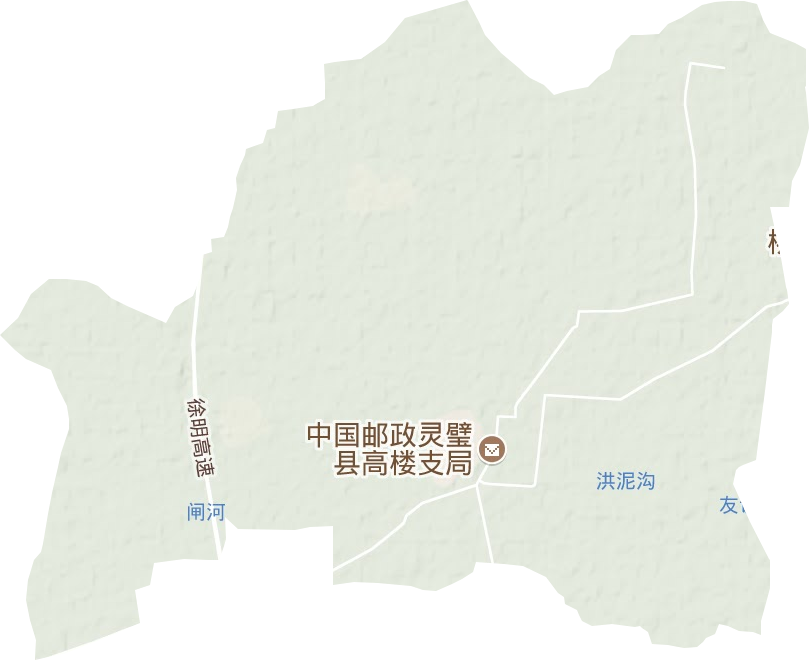 高楼镇地形地图