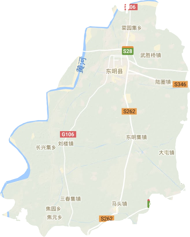 东明县地形地图