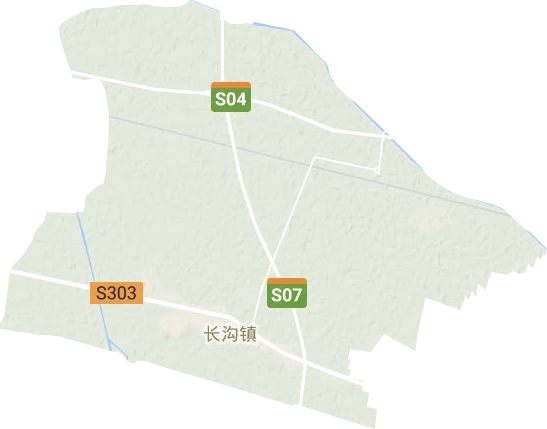 长沟镇地形地图