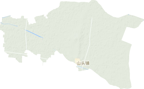 山头镇地形地图