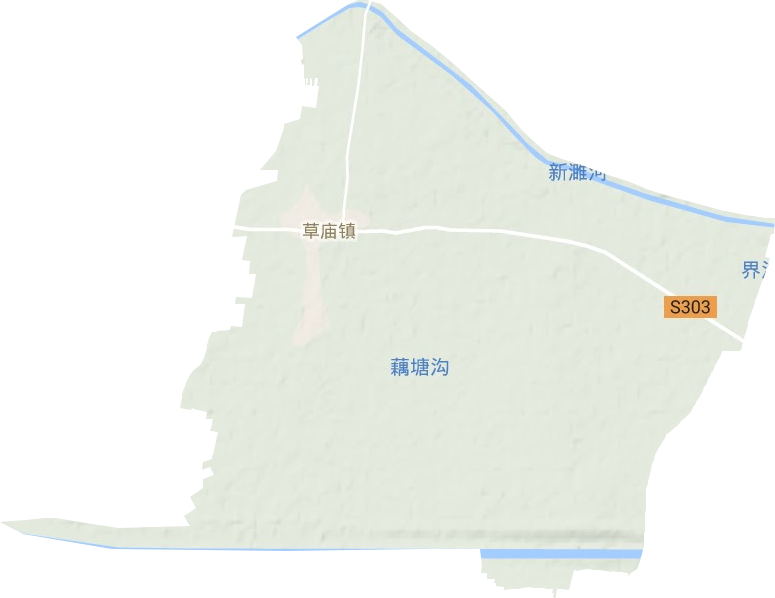 草庙镇地形地图