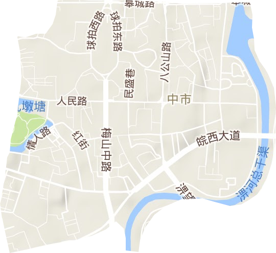 中市街道地形地图