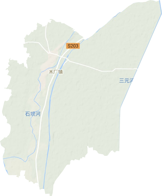 木厂镇地形地图