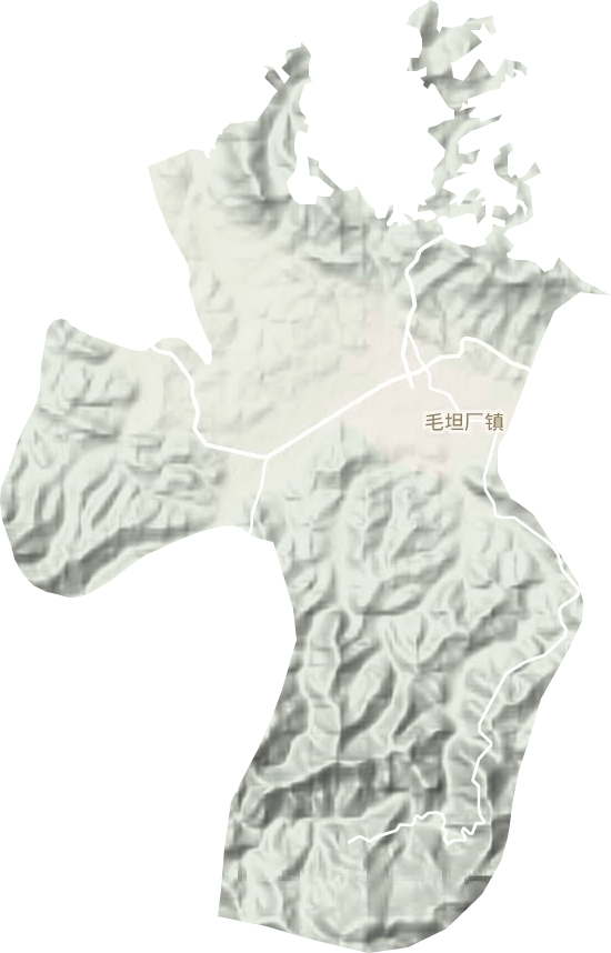 毛坦厂镇地形地图