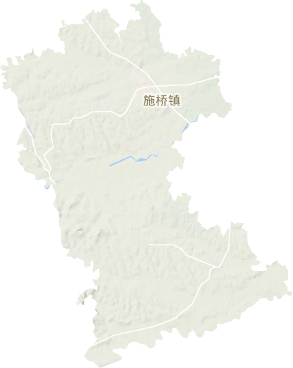 施桥镇地形地图