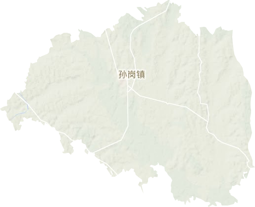 孙岗镇地形地图