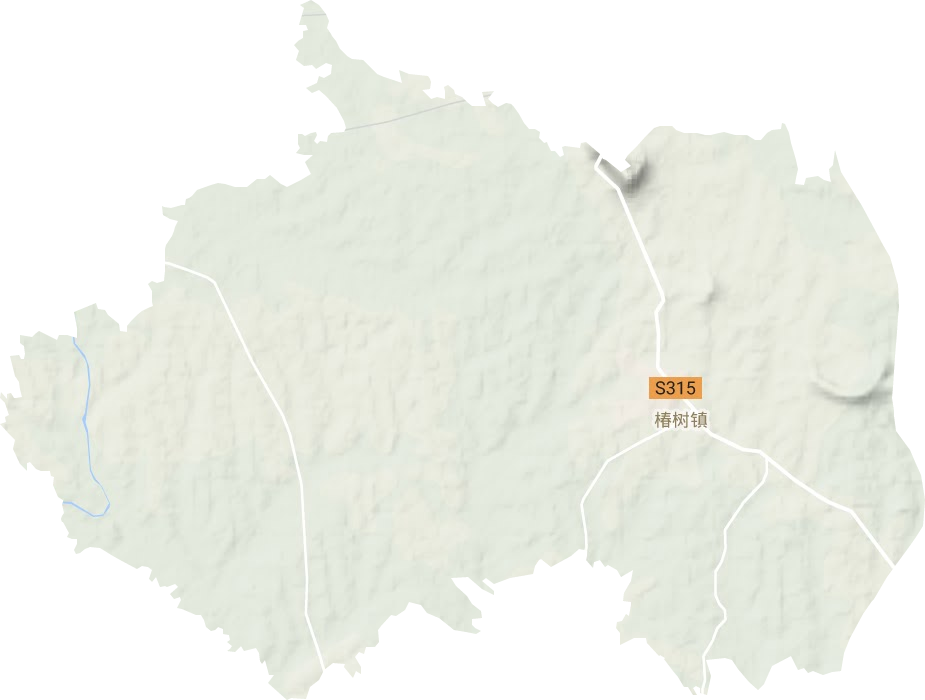 椿树镇地形地图