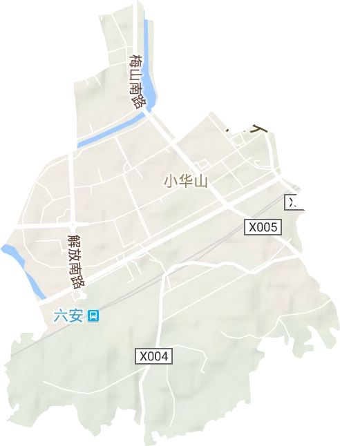 小华山街道地形地图