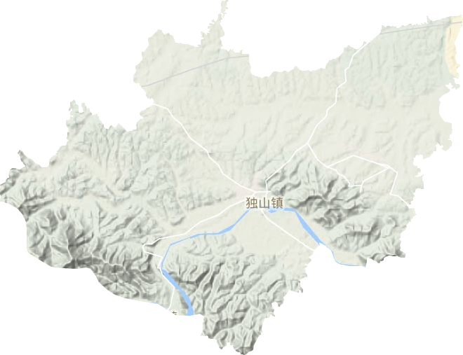 独山镇地形地图