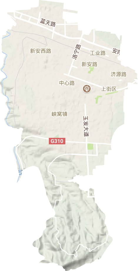 上街区地形地图