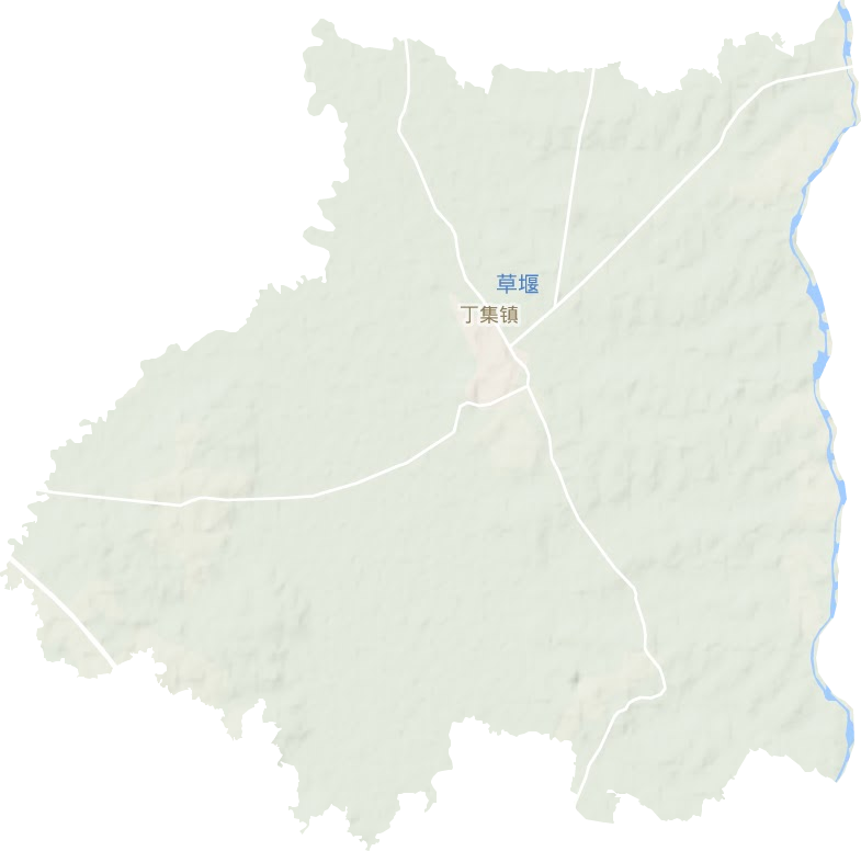 丁集镇地形地图