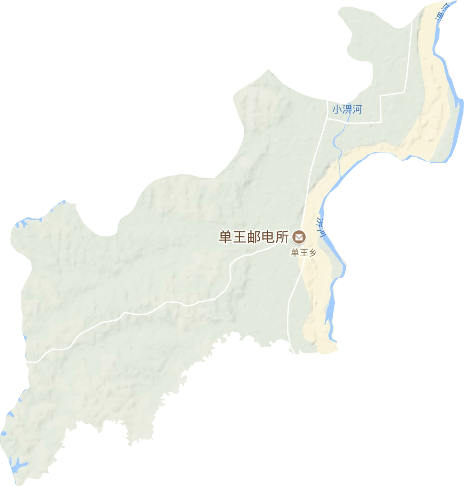 单王乡地形地图