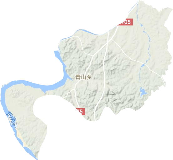 青山乡地形地图