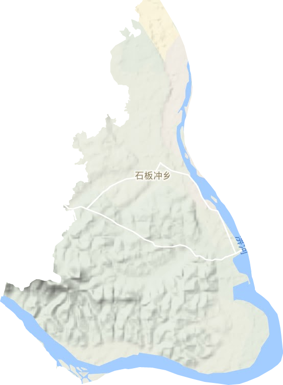 石板冲乡地形地图