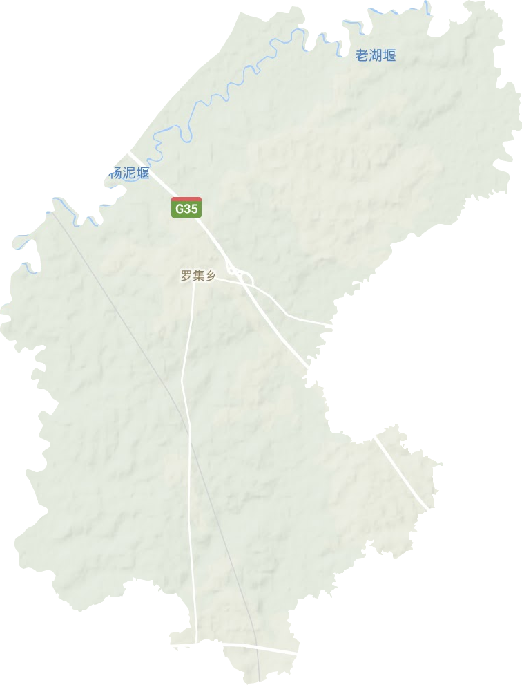 罗集乡地形地图