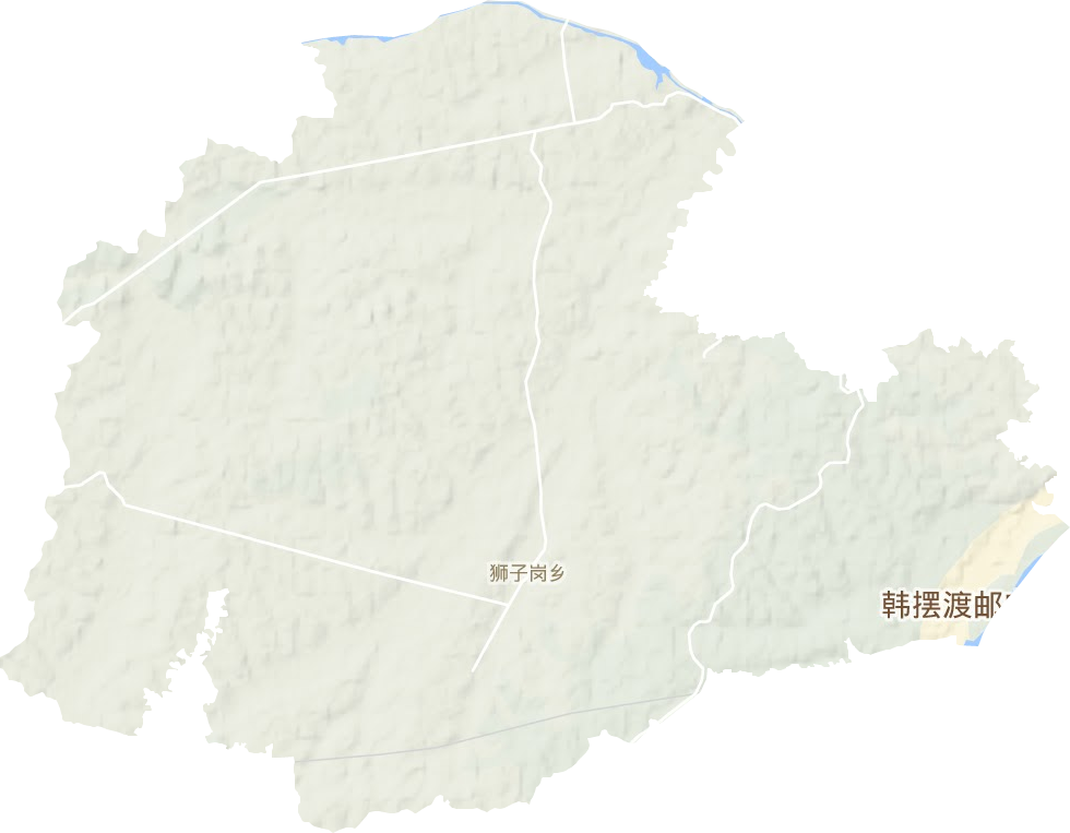 狮子岗乡地形地图