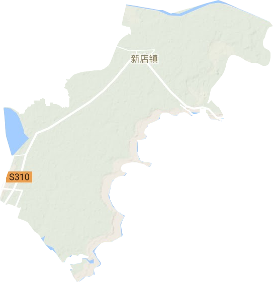 新店镇地形地图