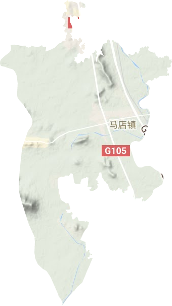 马店镇地形地图