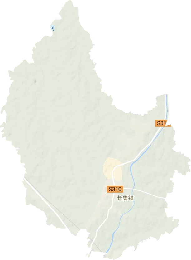 长集镇地形地图