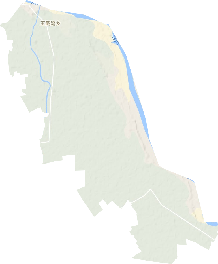 王截流乡地形地图