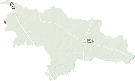 白莲乡地形地图