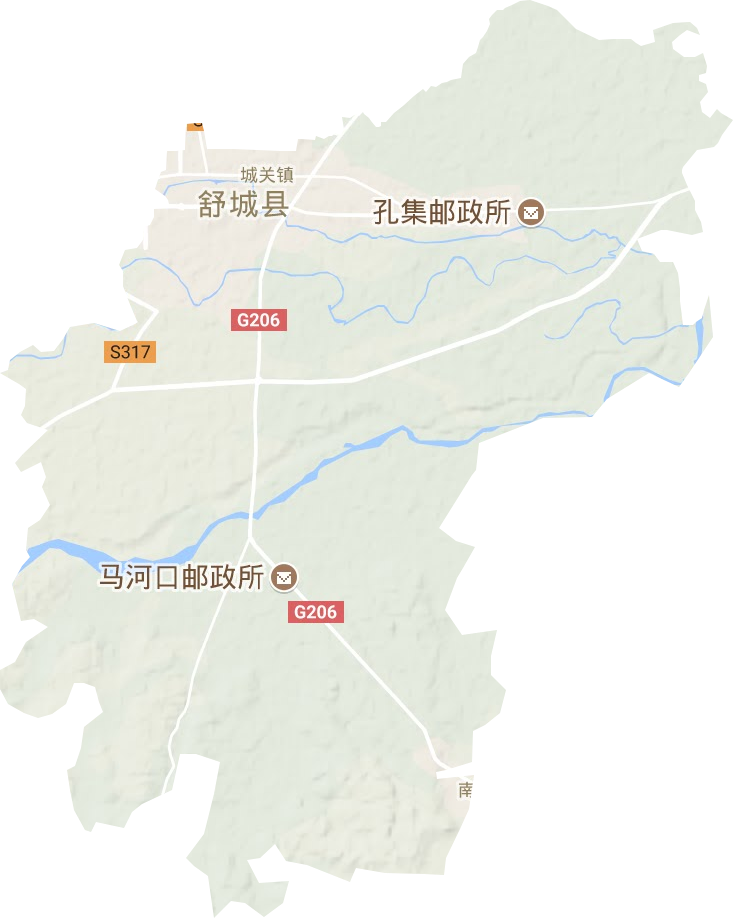 城关镇地形地图