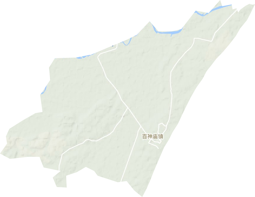 百神庙镇地形地图
