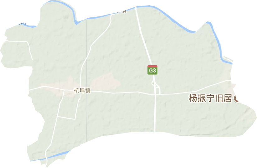 杭埠镇地形地图