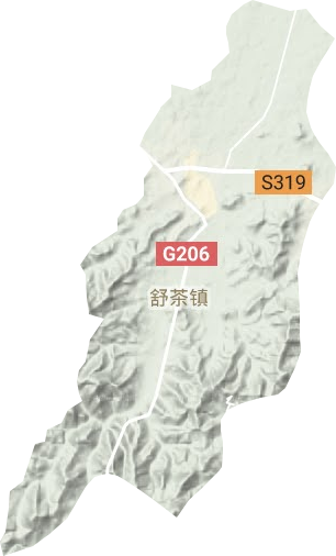舒茶镇地形地图
