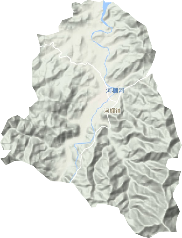 河棚镇地形地图