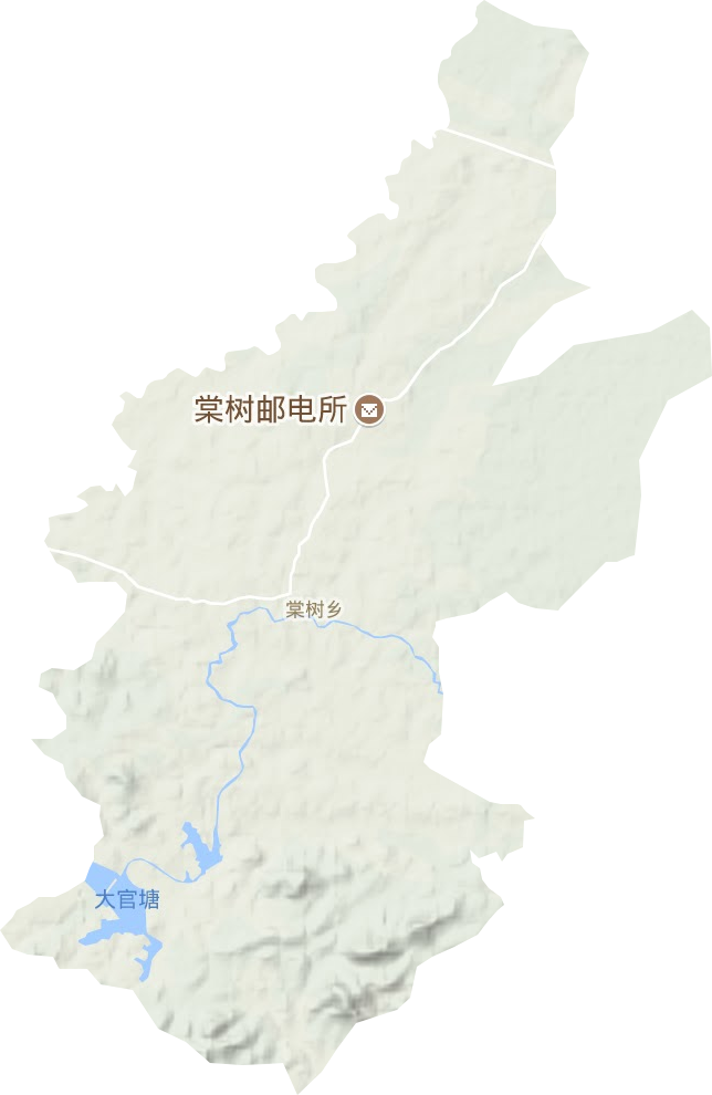 棠树乡地形地图