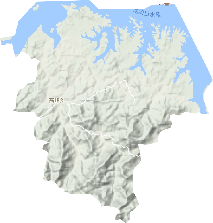 高峰乡地形地图