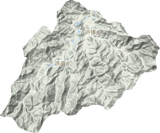 庐镇乡地形地图