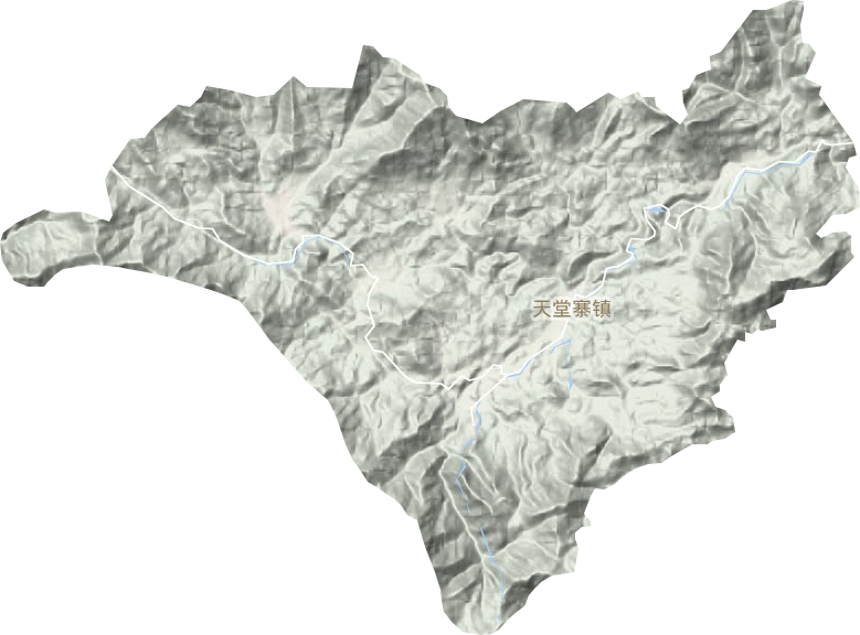 天堂寨镇地形地图
