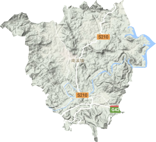 南溪镇地形地图