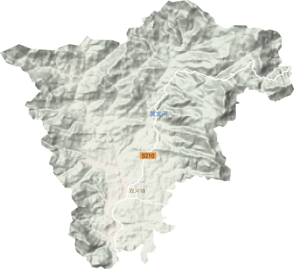 双河镇地形地图