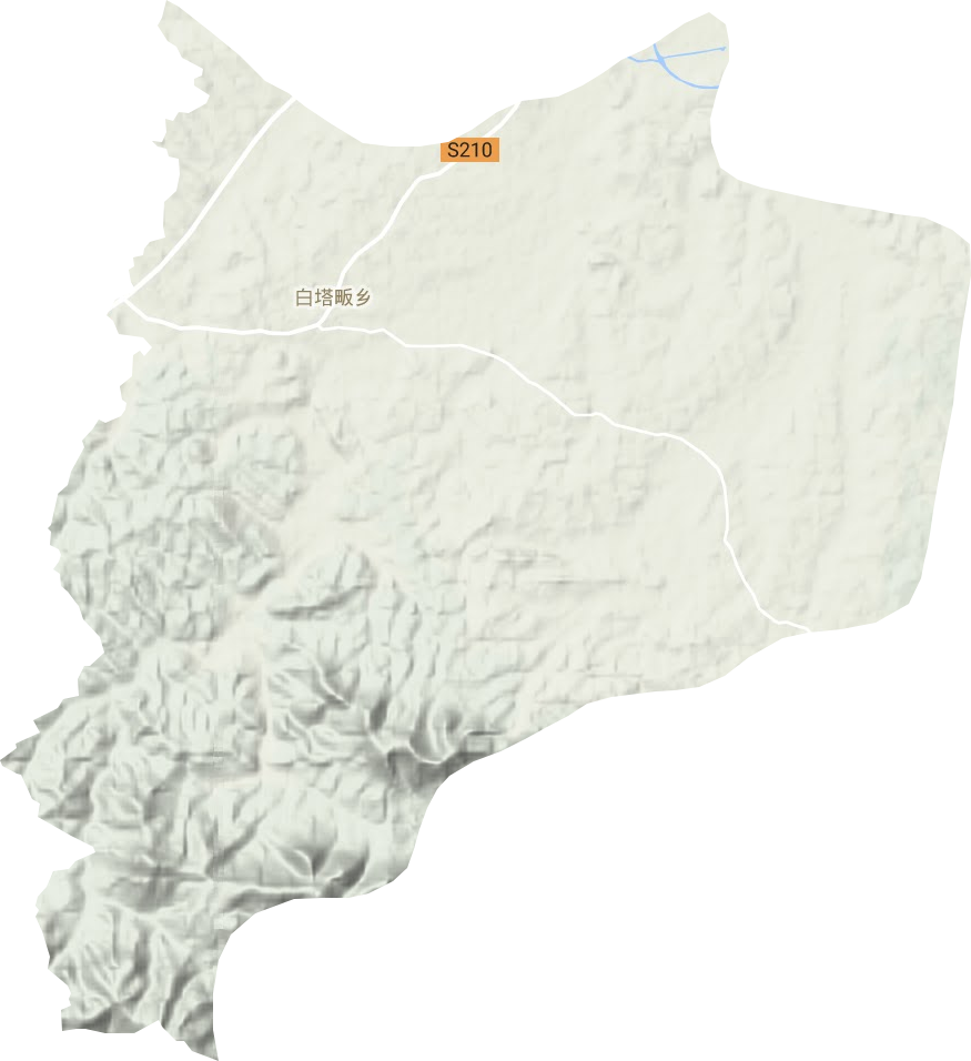 白塔畈镇地形地图