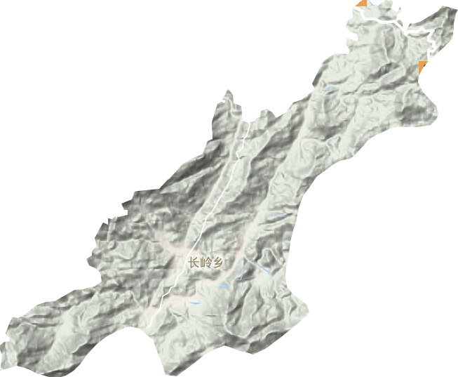 长岭乡地形地图