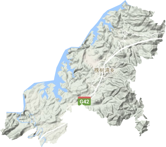 槐树湾乡地形地图