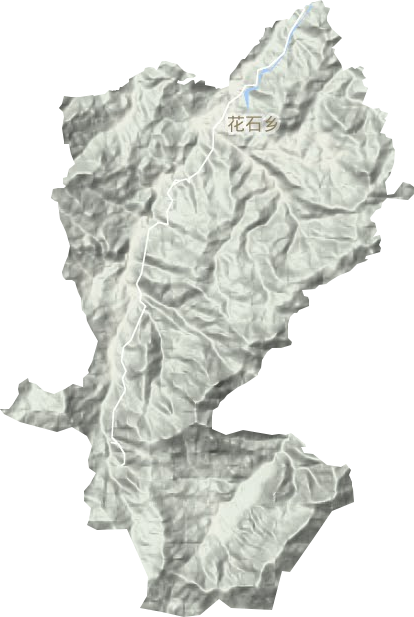 花石乡地形地图