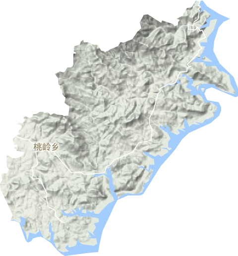 桃岭乡地形地图