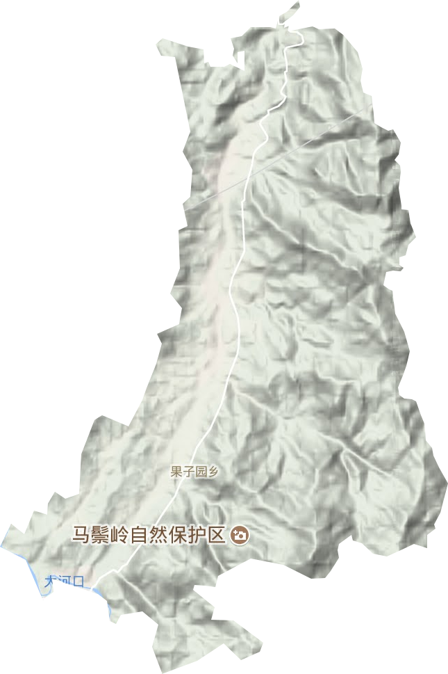 果子园乡地形地图