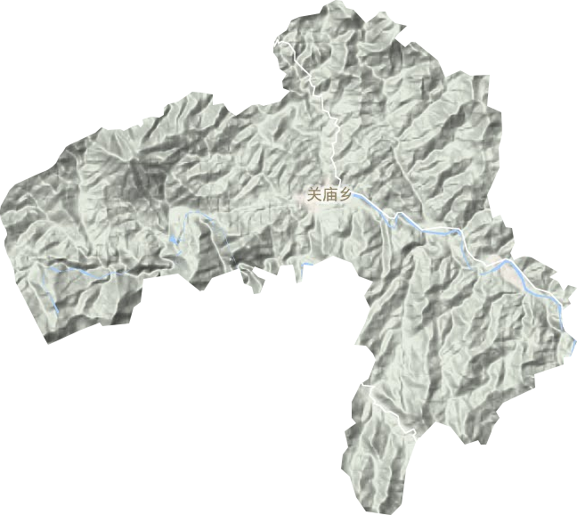关庙乡地形地图