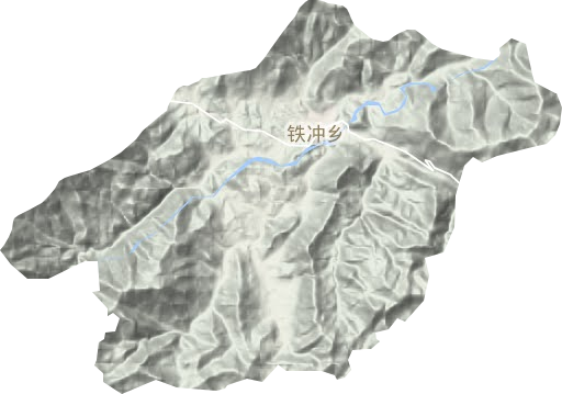 铁冲乡地形地图
