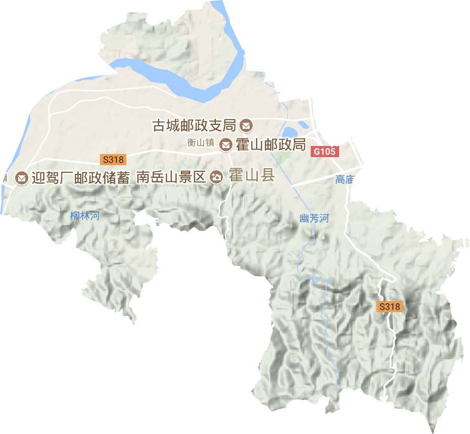 衡山镇地形地图
