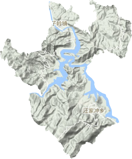 佛子岭镇地形地图