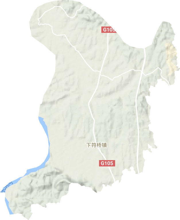下符桥镇地形地图