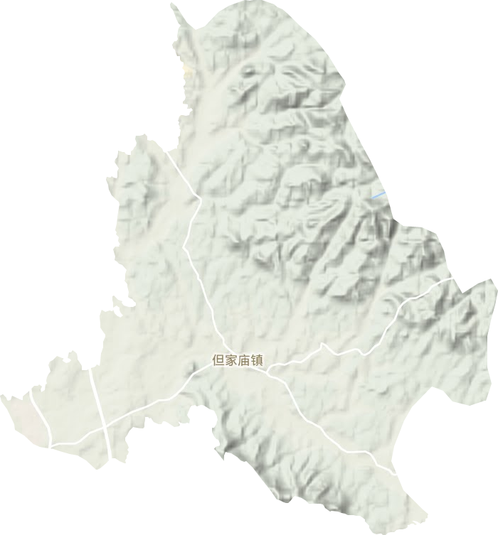 但家庙镇地形地图