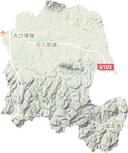 与儿街镇地形地图