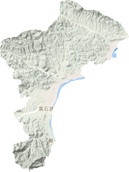 黑石渡镇地形地图